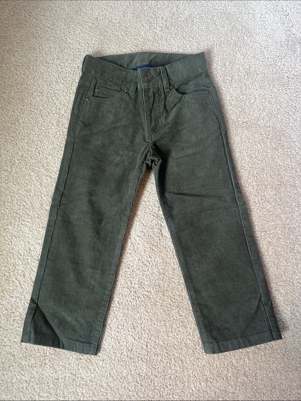 Janie and Jack Toddler Olive Corduroy Pants Size 3